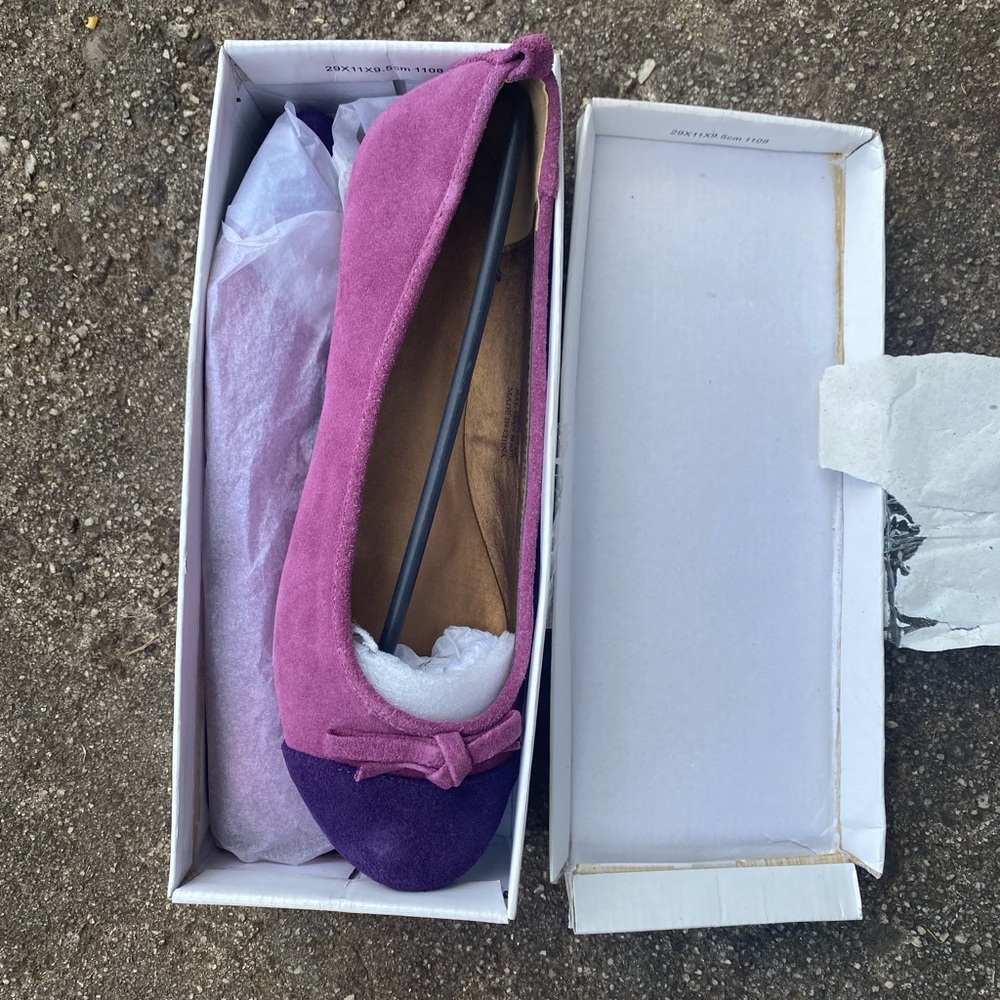 Suede ballet flats